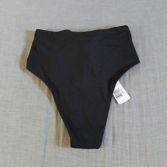 WeWoreWhat Ruched Bandeau Halter Bikini Top High Waisted Tie Riviera Bottom - Picture 5 of 12